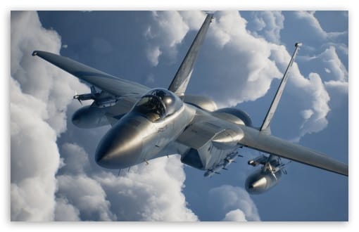 Ace Combat 8 Wings of Theve - F-15 Fighter Jet Flying UltraHD Wallpaper for UHD 16:9 ; HD 16:9 ; UltraWide 21:9 24:10 ; Widescreen 16:10 ;