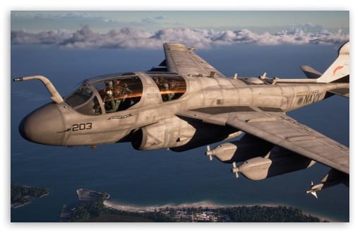 Ace Combat 8 Wings of Theve - Grumman EA-6B Prowler UltraHD Wallpaper for HD 16:9 ; UltraWide 21:9 24:10 ; Widescreen 16:10 ;