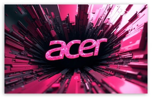 Acer Pink Glitter Logo UltraHD Wallpaper for Widescreen 16:10 ;