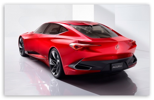Acura Precision Red Concept Car Rear UltraHD Wallpaper for UHD 16:9 ; HD 16:9 ; UltraWide 21:9 24:10 ; Widescreen 16:10 ;