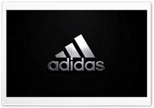 Adidas Logo On Black Background 4K UHD Wallpaper for Widescreen and UltraWide Desktop, UltraHD TV, Smartphone, Tablet