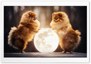 Adorable and Fluffy Pomeranian Dogs Ultra HD Wallpaper for 4K UHD Widescreen desktop, tablet & smartphone