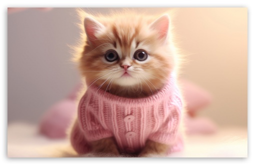 Adorable Kitten Dressed in Sweater UltraHD Wallpaper for UHD 16:9 2160p 1440p 1080p 900p 720p ; 8K UHD TV 16:9 Ultra High Definition 2160p 1440p 1080p 900p 720p ; UltraWide 21:9 24:10 ; Widescreen 16:10 5:3 WHXGA WQXGA WUXGA WXGA WGA ; Fullscreen 4:3 5:4 3:2 UXGA XGA SVGA QSXGA SXGA DVGA HVGA HQVGA ( Apple PowerBook G4 iPhone 4 3G 3GS iPod Touch ) ; Tablet 1:1 ; Mobile 9:16 2:3 3:5 3:4 - ;