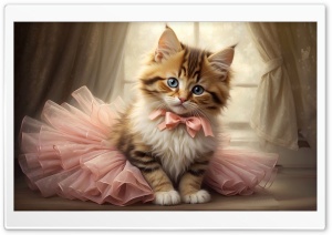 Adorable Princess Kitten Ultra HD Wallpaper for 4K UHD Widescreen Desktop, Lockscreen, Screensaver, TV, Tablet, Smartphone