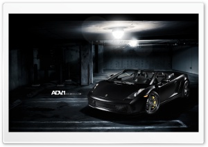 ADV.1 Matte Black Lamborghini Gallardo Spyder Ultra HD Wallpaper for 4K UHD Widescreen desktop, tablet & smartphone