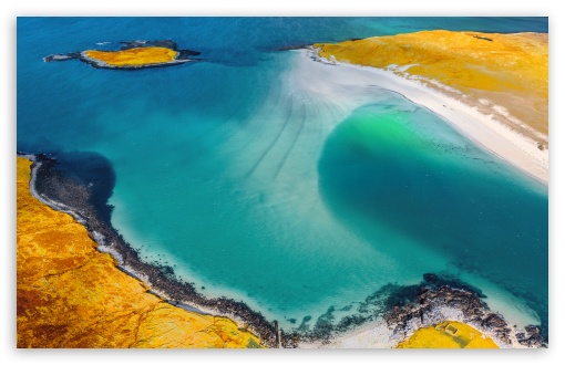 Aerial Coast Isle of Harris UltraHD Wallpaper for UHD 16:9 ; HD 16:9 ; UltraWide 21:9 24:10 ; Widescreen 16:10 ; Tablet 1:1 ; Mobile 9:16 9:19.5 9:20 9:21 9:22 ;