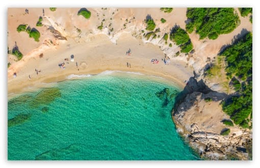 Aerial View of Hawaii Beach, Naxos Island, Greece UltraHD Wallpaper for UHD 16:9 ; HD 16:9 ; UltraWide 21:9 24:10 ; Widescreen 16:10 ; Fullscreen 3:2 ; Tablet 1:1 ; Mobile 9:16 9:19.5 9:20 9:21 9:22 ;