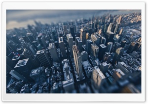 Aerial View of New York City Tilt-Shift Photography Ultra HD Wallpaper for 4K UHD Widescreen desktop, tablet & smartphone