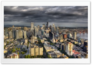 Aerial View Of Seattle, Washington Ultra HD Wallpaper for 4K UHD Widescreen desktop, tablet & smartphone