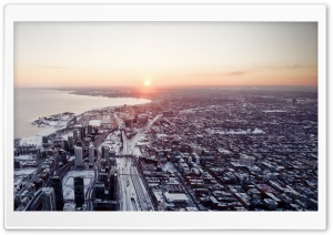 Aerial View Of Toronto City Ultra HD Wallpaper for 4K UHD Widescreen desktop, tablet & smartphone