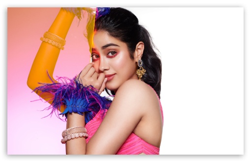Aesthetic, Janhvi Kapoor, Colorful Makeup, Actress, Celebrity, Beauty, Glamour UltraHD Wallpaper for HD 16:9 ; UltraWide 21:9 24:10 ; Widescreen 16:10 5:3 ; Fullscreen 4:3 5:4 3:2 ; Tablet 1:1 ; Mobile 9:16 9:19.5 9:20 10:16 2:3 3:5 3:4 ;