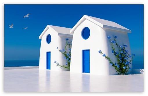 Aesthetic White Minimalist Greek Architecture UltraHD Wallpaper for UHD 16:9 ; HD 16:9 ; UltraWide 21:9 24:10 ; Widescreen 16:10 ; Tablet 1:1 ;