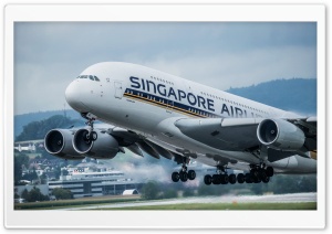 Airplane Singapore Airlines Ultra HD Wallpaper for 4K UHD Widescreen desktop, tablet & smartphone