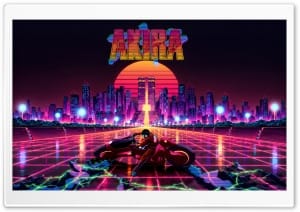 Akira Synthwave Wanderer 4K UHD Wallpaper for Widescreen and UltraWide Desktop, UltraHD TV, Smartphone, Tablet
