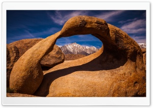 Alabama Hills, Mobius Arch, California, Rock Formations 4K UHD Wallpaper for Widescreen and UltraWide Desktop, UltraHD TV, Smartphone, Tablet