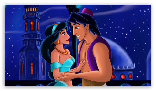 Aladdin and Jasmine UltraHD Wallpaper for HD 16:9 ;