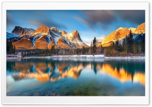Alberta Canada Beautiful Winter Reflections Ultra HD Wallpaper for 4K UHD Widescreen desktop, tablet & smartphone