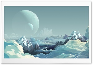 Alien Planet Landscape Illustration Ultra HD Wallpaper for 4K UHD Widescreen desktop, tablet & smartphone