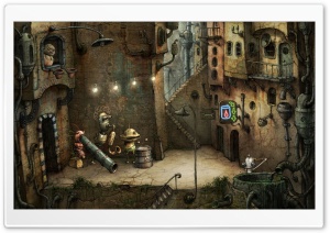 Alley, Machinarium Game Ultra HD Wallpaper for 4K UHD Widescreen desktop, tablet & smartphone