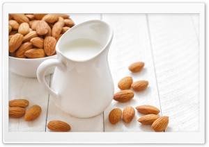Almonds And Milk Ultra HD Wallpaper for 4K UHD Widescreen desktop, tablet & smartphone