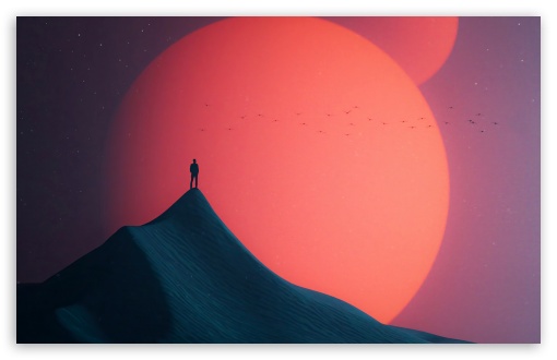 Alone Beneath Alien Skies UltraHD Wallpaper for UHD 16:9 ; HD 16:9 ; UltraWide 21:9 24:10 ; Widescreen 16:10 5:3 ; Fullscreen 4:3 5:4 3:2 ; Tablet 1:1 ; Mobile 9:16 9:19.5 9:20 10:16 2:3 3:5 3:4 ;