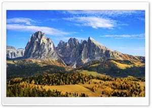 Alpe di Siusi Autumn, Dolomites Italy 4K UHD Wallpaper for Widescreen and UltraWide Desktop, UltraHD TV, Smartphone, Tablet