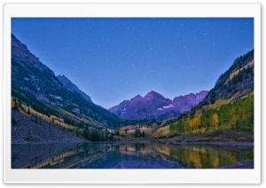 Alpenglow At Dawn, Maroon Bells And Maroon Lake, Colorado Ultra HD Wallpaper for 4K UHD Widescreen desktop, tablet & smartphone