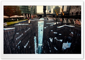 Amazing 3D Street Painting Ultra HD Wallpaper for 4K UHD Widescreen desktop, tablet & smartphone