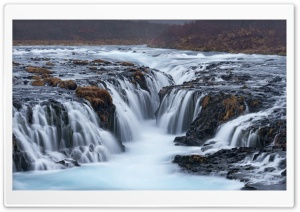 Amazing Bruarfoss Waterfall in Iceland 4K UHD Wallpaper for Widescreen and UltraWide Desktop, UltraHD TV, Smartphone, Tablet