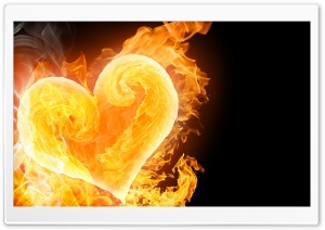 Amazing Flaming Heart Ultra HD Wallpaper for 4K UHD Widescreen desktop, tablet & smartphone