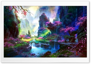 Amazing Springtime Landscape Artwork Ultra HD Wallpaper for 4K UHD Widescreen desktop, tablet & smartphone
