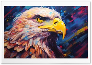 American Eagle Painting Ultra HD Wallpaper for 4K UHD Widescreen Desktop, Lockscreen, Screensaver, TV, Tablet, Smartphone