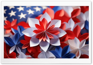 American Flag Origami, 4th of July, Independence Day Ultra HD Wallpaper for 4K UHD Widescreen desktop, tablet & smartphone