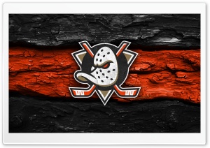 Anaheim Ducks Wooden Logo 4K UHD Wallpaper for Widescreen and UltraWide Desktop, UltraHD TV, Smartphone, Tablet