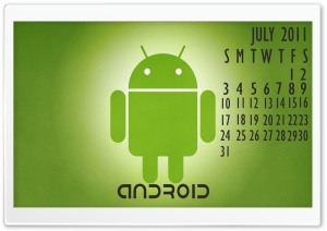 Android Calendar-July 2011 4K UHD Wallpaper for Widescreen and UltraWide Desktop, UltraHD TV, Smartphone, Tablet