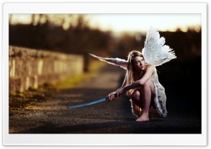 Angel With Sword Ultra HD Wallpaper for 4K UHD Widescreen desktop, tablet & smartphone