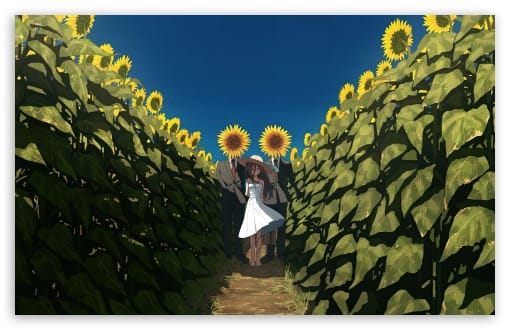 Anime Girl in Sunflower Field Artwork UltraHD Wallpaper for UHD 16:9 ; HD 16:9 ; UltraWide 21:9 24:10 32:9 32:10 ; Widescreen 16:10 ; Tablet 1:1 ; Mobile 9:16 9:19.5 9:20 9:21 9:22 ; Dual 16:10 16:9 ;