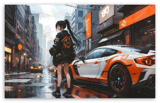 Anime Racer Girl UltraHD Wallpaper for UHD 16:9 ; HD 16:9 ; UltraWide 21:9 24:10 ; Widescreen 16:10 5:3 ; Fullscreen 4:3 5:4 3:2 ; Tablet 1:1 ; Mobile 9:16 9:19.5 9:20 10:16 2:3 3:5 3:4 ;