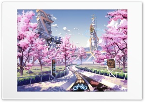 Anime Scenery Futuristic City Ultra HD Wallpaper for 4K UHD Widescreen desktop, tablet & smartphone