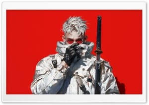 Anime style Cyberpunk Samurai 4K UHD Wallpaper for Widescreen and UltraWide Desktop, UltraHD TV, Smartphone, Tablet