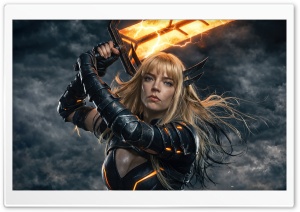 Anya Taylor Joy As Magik Superhero 4K UHD Wallpaper for Widescreen and UltraWide Desktop, UltraHD TV, Smartphone, Tablet