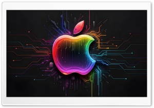 Apple 3D Logo 4K UHD Wallpaper for Widescreen and UltraWide Desktop, UltraHD TV, Smartphone, Tablet