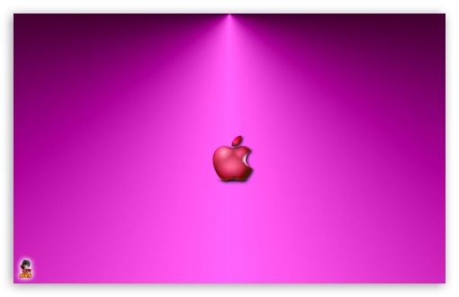 Apple (Magenta Background) UltraHD Wallpaper for Widescreen 16:10 ;