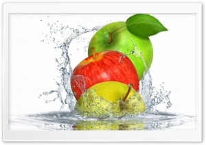 Apples Splashing Water Ultra HD Wallpaper for 4K UHD Widescreen desktop, tablet & smartphone