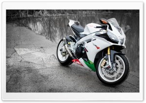 Aprilia RSV4 White Motorcycle Ultra HD Wallpaper for 4K UHD Widescreen desktop, tablet & smartphone