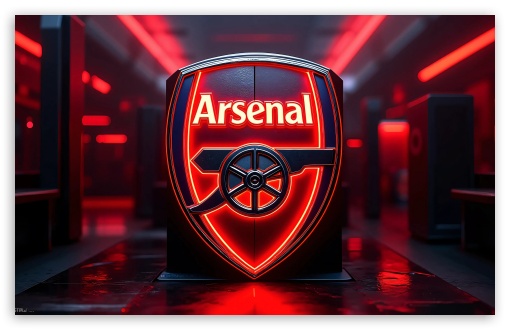 Arsenal FC Metal Logo UltraHD Wallpaper for Widescreen 16:10 ;