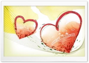 Art Painting Of Valentine Heart Ultra HD Wallpaper for 4K UHD Widescreen desktop, tablet & smartphone