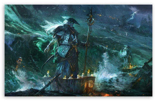 art sea storm boat spirit candles hot stuff UltraHD Wallpaper for Widescreen 16:10 ;