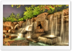 Artificial Waterfall HDR Ultra HD Wallpaper for 4K UHD Widescreen desktop, tablet & smartphone