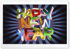 Artistic New Year Ultra HD Wallpaper for 4K UHD Widescreen desktop, tablet & smartphone